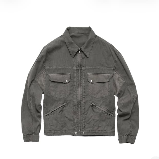 (3) 폴리테루 히코리 집 트러커 스트라이프 그레이