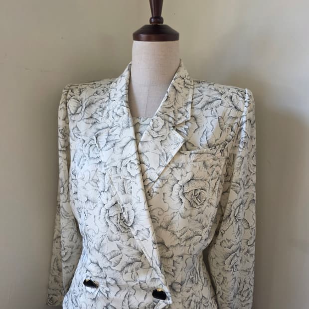 플라워 패턴 여성 블라 자켓