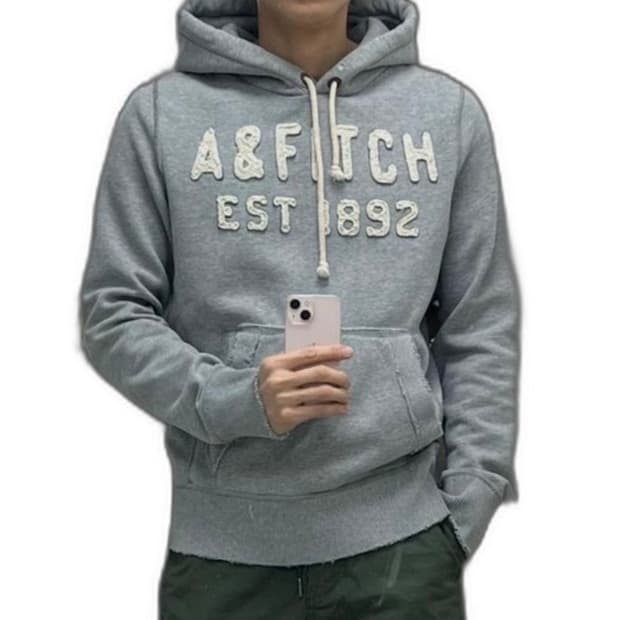 아베크롬비 후드 y2k 그레이 M 남녀공용