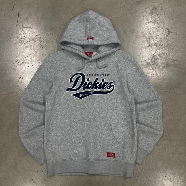 디키즈 그레이 컬러 스펠아웃 빅로고 후드티