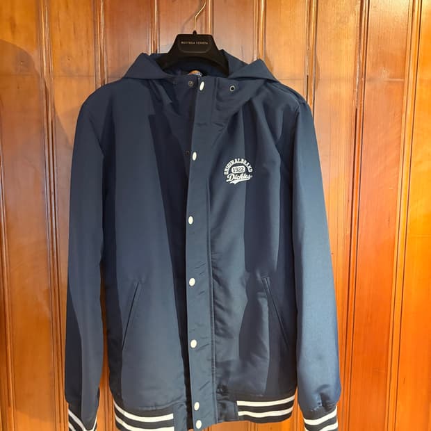 Dickies 네이비 후드 바시티 자켓 L