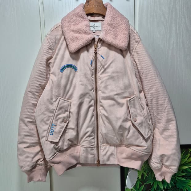 빈티지 OOTT. 핑크 코듀로이 점퍼