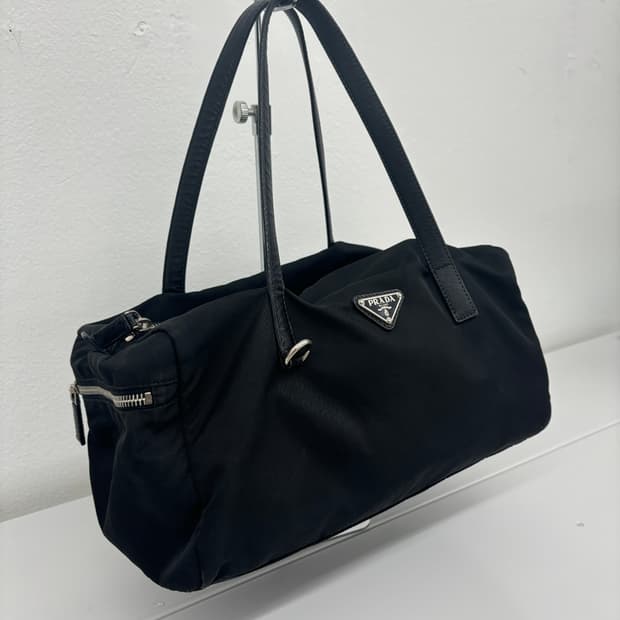 prada nylon bowling  bag