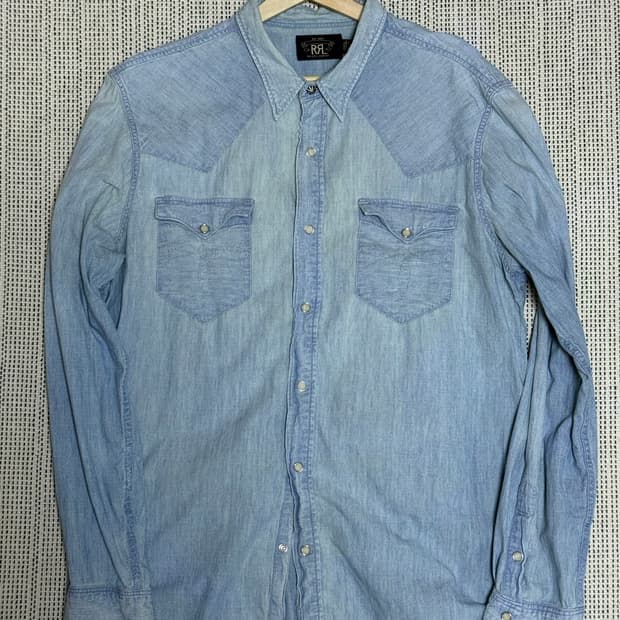 rrl 더블알엘 샴브레이 웨스턴셔츠 xl