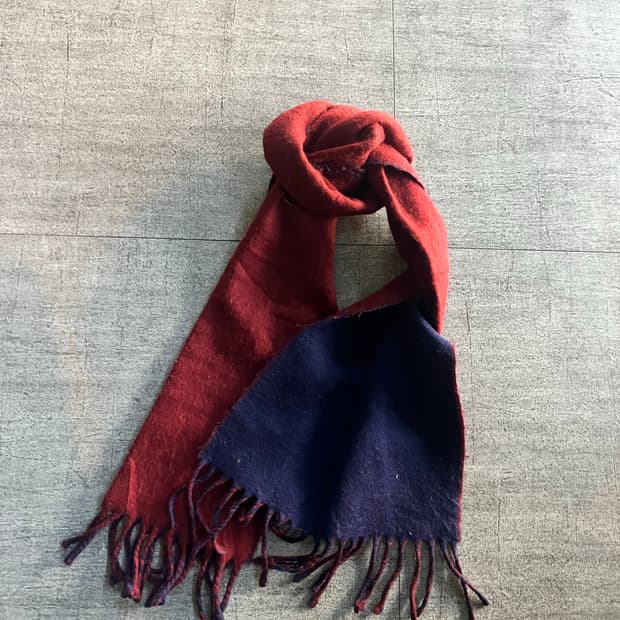 일본빈티지 올드스쿨아메카지 혁오풍 투톤 테슬머플러