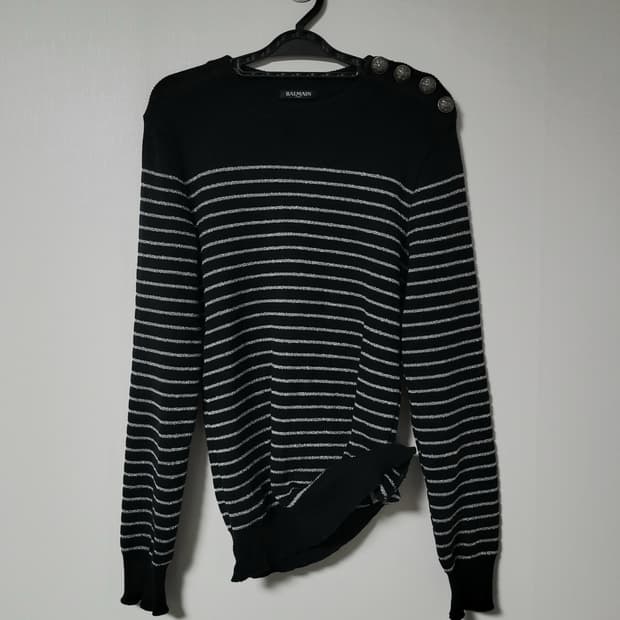 Balmain 은사 견장 니트