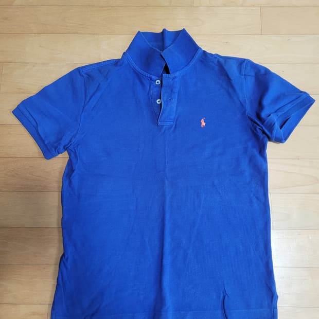 정품 폴로 랄프로렌 블루 반팔 카라티