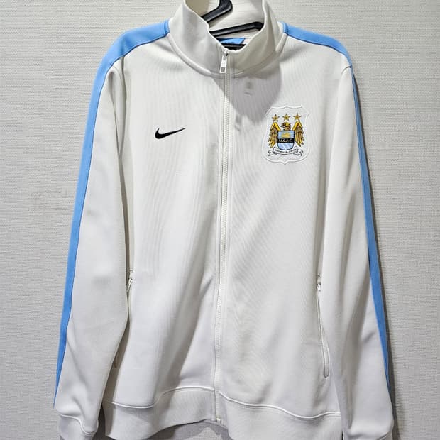 나이키 맨시티 유니폼 트랙탑 화이트 져지집업 100 / L