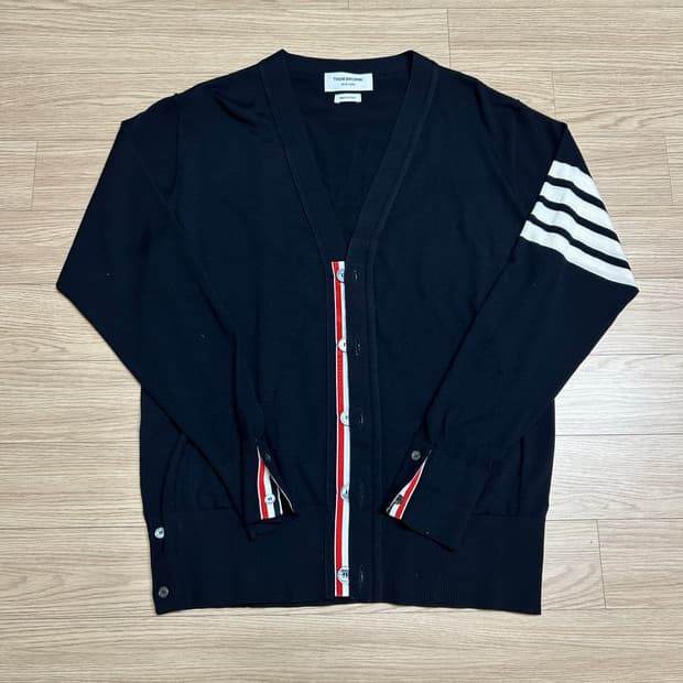 [3,새상품급] 톰브라운 메리노 울 가디건 네이비 3