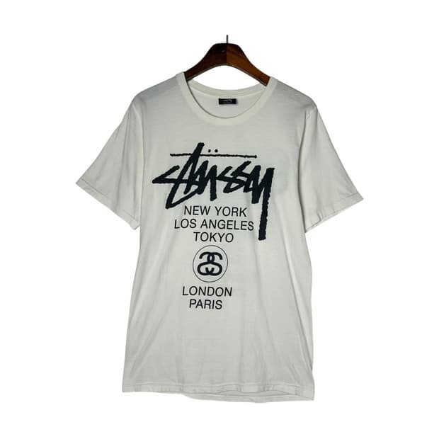 [Stussy] 스투시 월드투어 로고 프린팅 반팔티셔츠