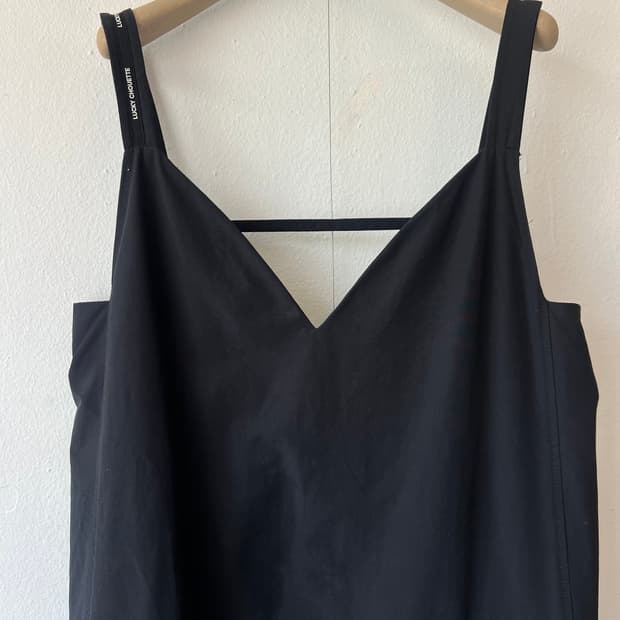 럭키슈에뜨 여성 블랙 뷔스티에원피스 레이어드원피스