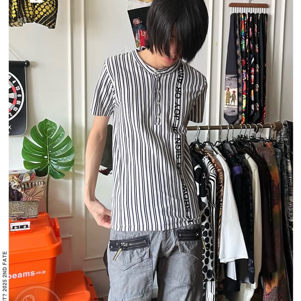 00s PPFM Lettering Stripe 1/2 T-Shirt