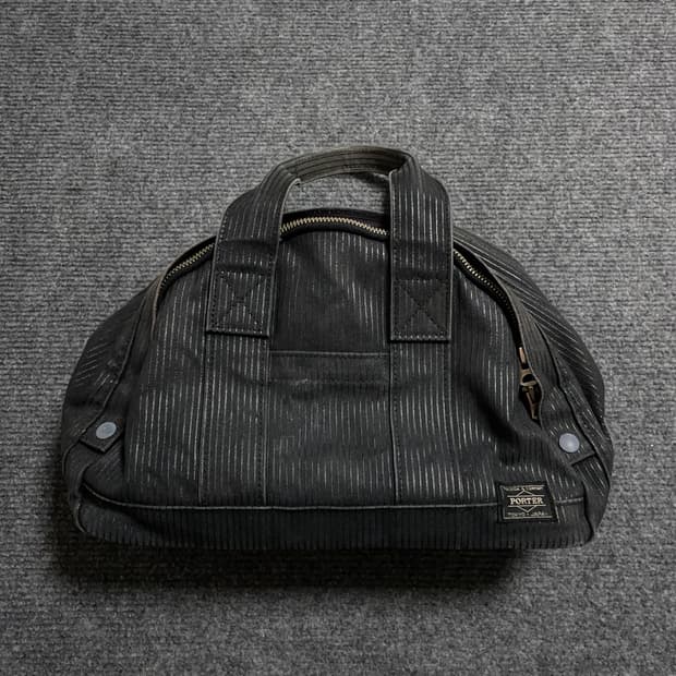 포터 블랙 스트라이프 보스턴백