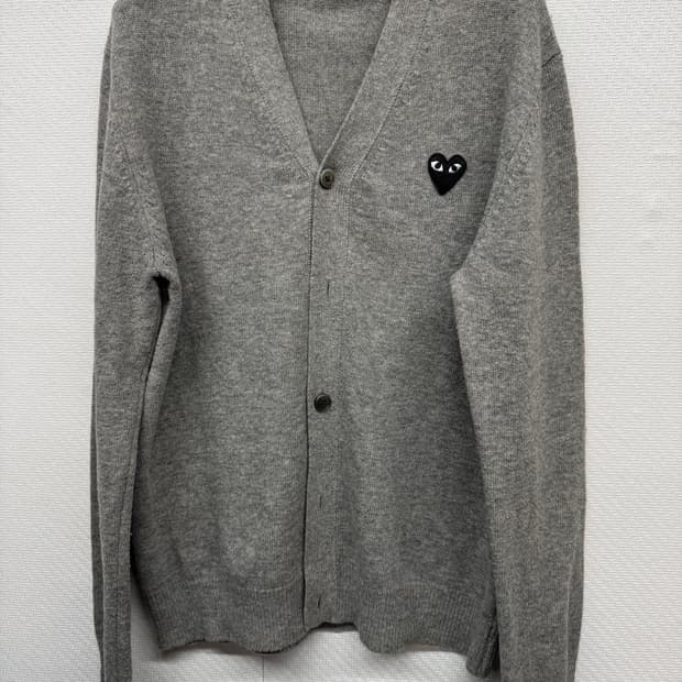 꼼데가르송 로고와펜 가디건 M(95~100)