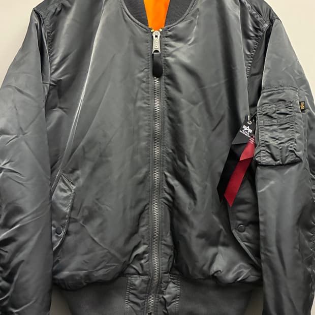 (L/105)알파인더스트리 ma-1 건메탈 레귤러 플라이트 항공점퍼 마원