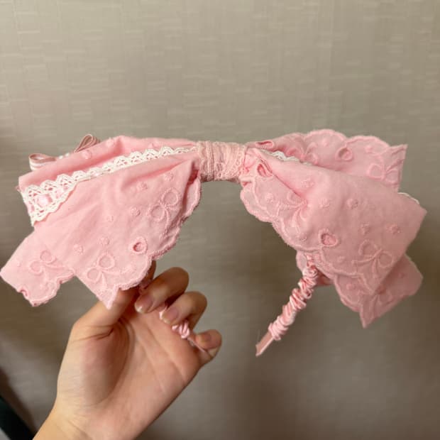 핑크 레이스 헤도레 카츄샤 로리타 러블리