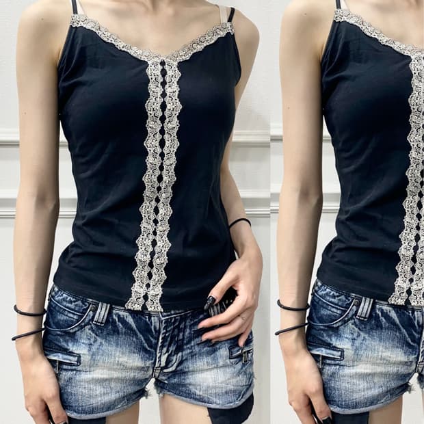 Y2K Design black Sleeveless