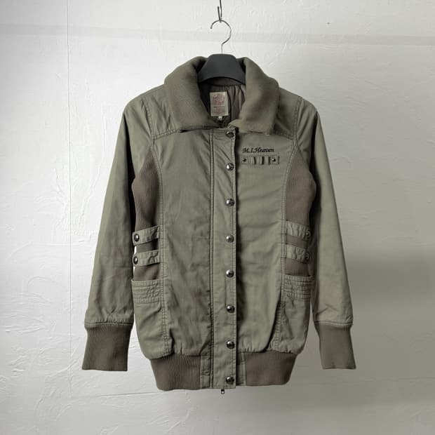 M.I.Heaven 리브 패널 블루종 자켓