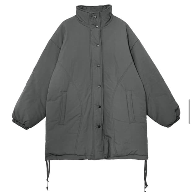 김아홉 세이지 컬러 롱야상 JP 그레이