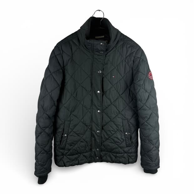 M) 타미힐피거데님 우먼스 퀼팅 패딩 자켓 차콜