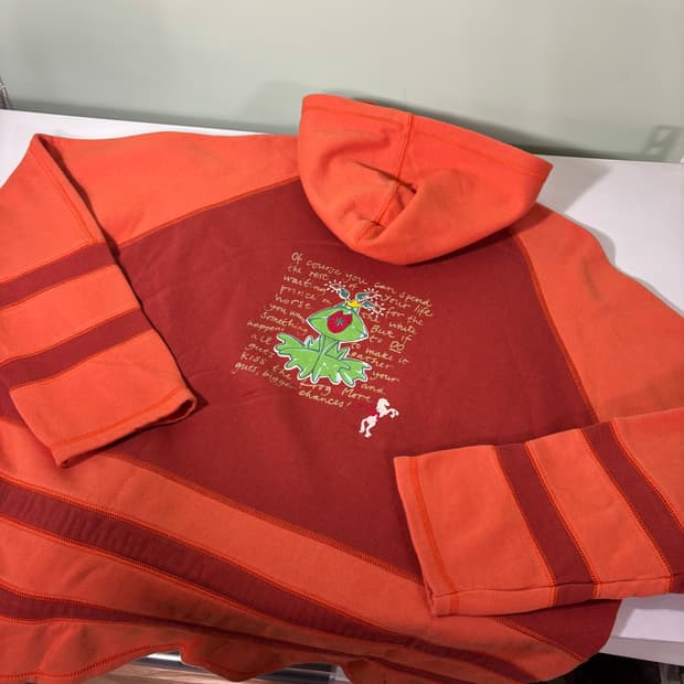 우먼OS 오일릴리 코랄 오버핏 프로그프린팅 코튼 후드원피스