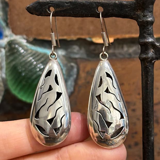 1970s Mexico Vintage 925Silver Earrings
