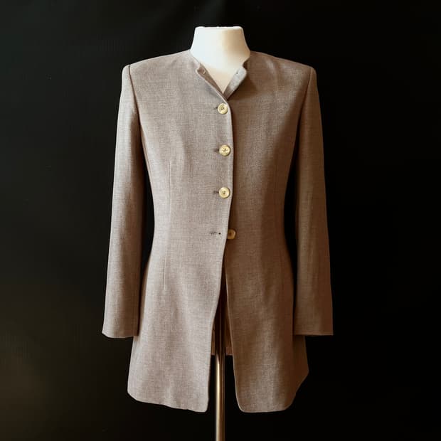 iBlues by Max Mara 이태리 생산 Blues 오트밀 자켓