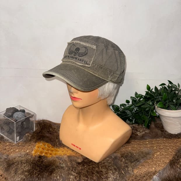 Codes Combine gray skull military cap