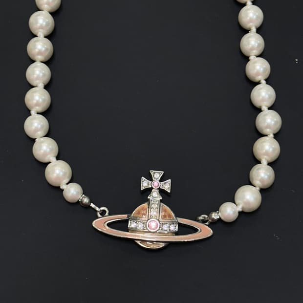 비비안웨스트우드 orb 진주 초커 목걸이