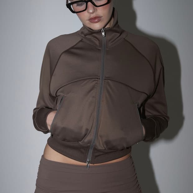딥인블루  SPORTY TRACK JACKET BROWN