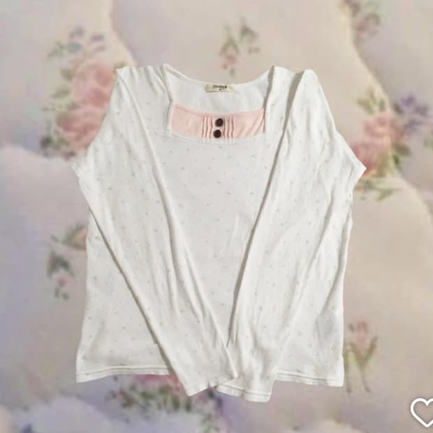 맹물빈티지 잔꽃 레이어드티 레이어드 롱슬리브 긴팔티 모리 히메갸루 갸루