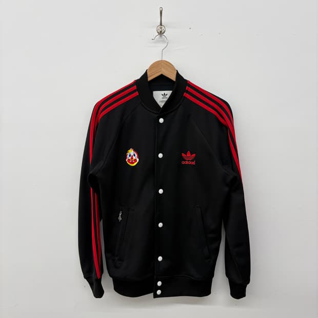 아디다스 블랙 삼선 라인 트랙 자켓 남성 L