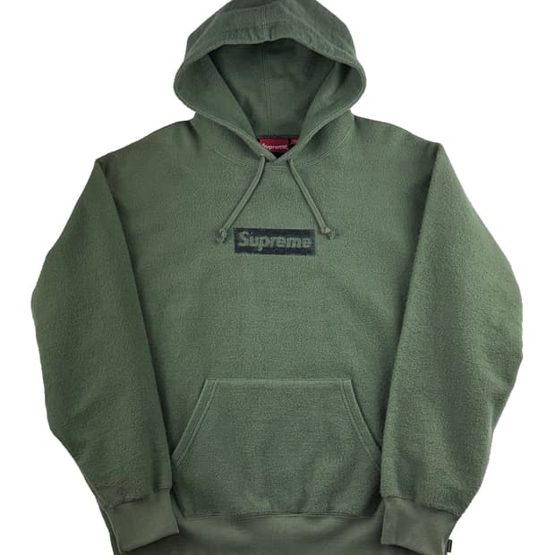 슈프림 인사이드 아웃 박스로고 후드 스웨트셔츠 라이트 올리브 (새상품)