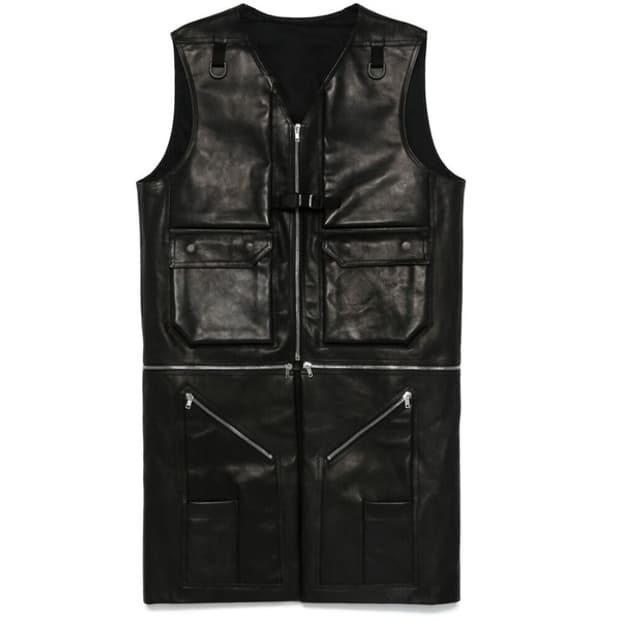 24FW 릭오웬스 유틸리티 레더 베스트 블랙 50