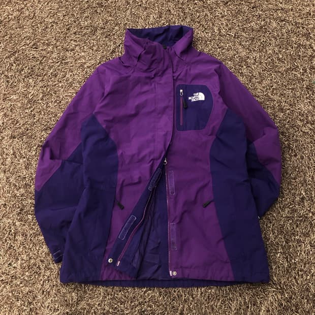 노스페이스 여성 하이벤트 퍼플 바람막이 투웨이 마운틴 자켓