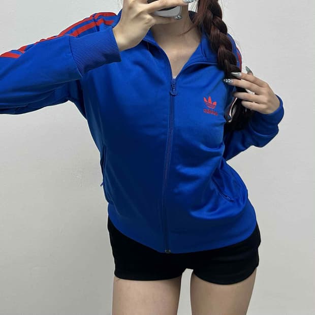 아디다스 파이어버드 세미크롭 걸즈 트랙탑 희귀져지(90)