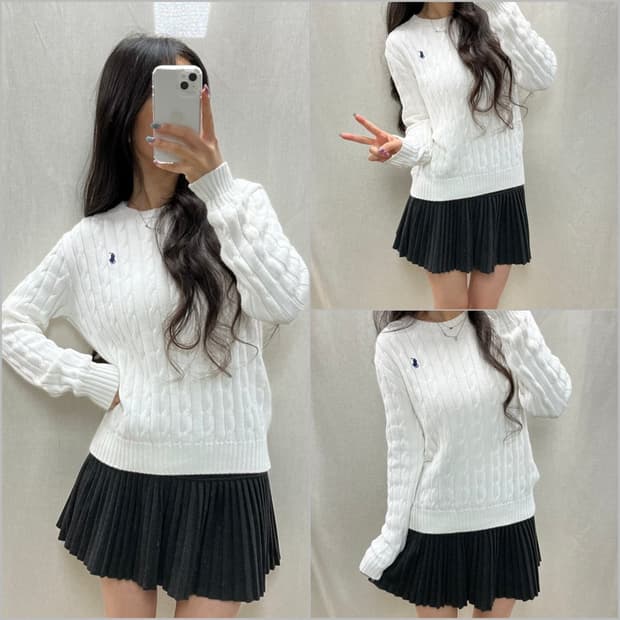 폴로 랄프 로렌 꽈배기 니트/#3547