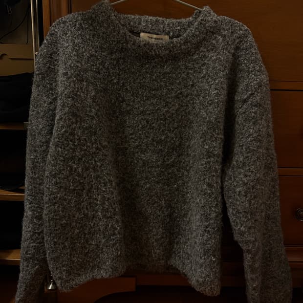 에프터먼데이 bokashi round knit 차콜