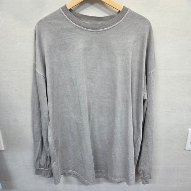 Pure 빈티지워싱 피그먼트 롱슬리브 긴팔 xxl