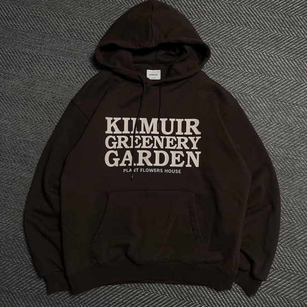 KiIMUIR 레터링 빅로고 박시핏 후드 티셔츠o 5274