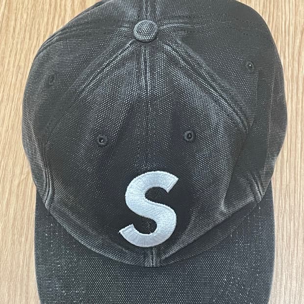 슈프림 25FW 피그먼트 코티드 캔버스 S로고 볼캡