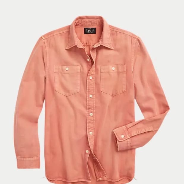 RRL 더블알엘 가먼트 다이드 트윌 워크셔츠 XL