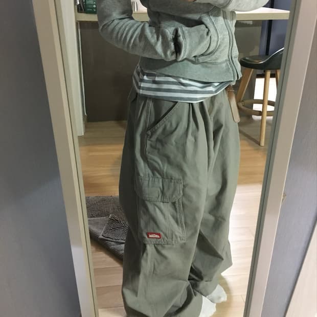 빈티지 와이드 카고 팬츠