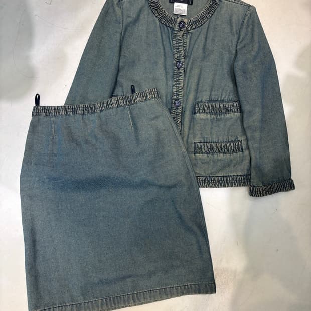 샤넬 데님 셋업