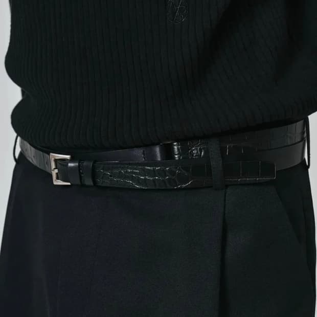 노이어 noirer 슬릭 레이어드 벨트