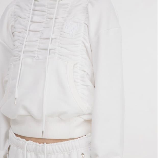 김미더영 셔링 스웨트 후디