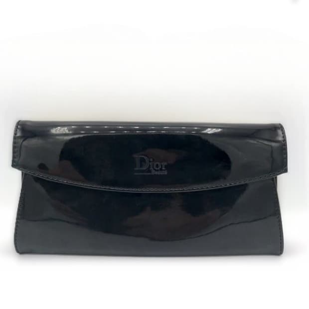 디올 Dior 블랙 에나멜 파우치 (새제품)