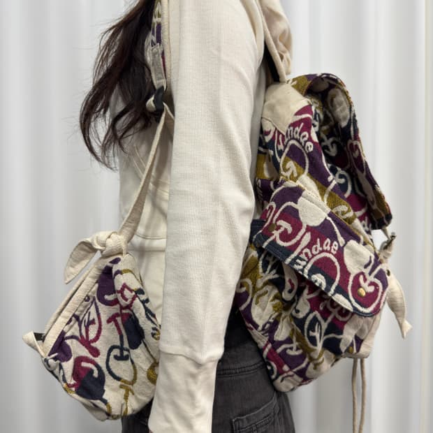 ethnic buckle backpack
