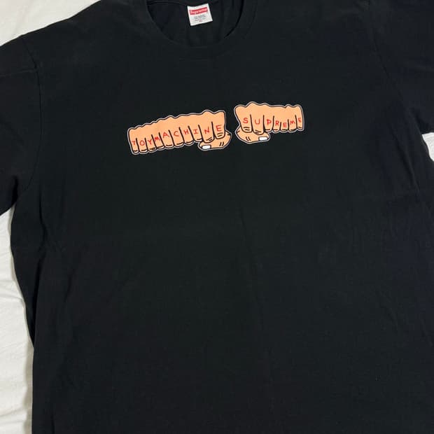 슈프림 토이머신 피스트 티셔츠 XL