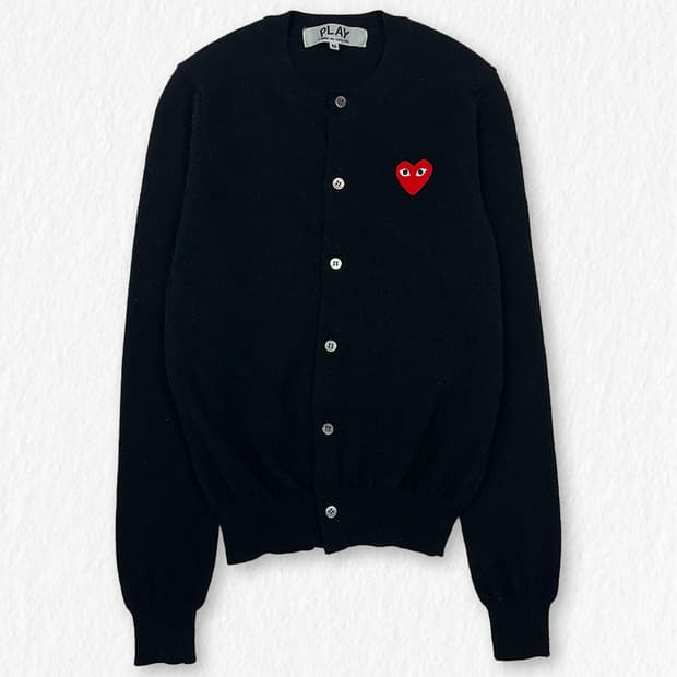 꼼데가르송 레드 와펜 가디건